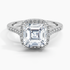 2,25 Karat Asscher Halo Tasarım Tektaş Laboratuvar Pırlanta Yüzük 18K - Lunara - Bold Diamonds
