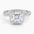2.25 Karat Asscher Halo Tasarım Tektaş Laboratuvar Pırlanta Yüzük 18K -Magnara - Bold Diamonds