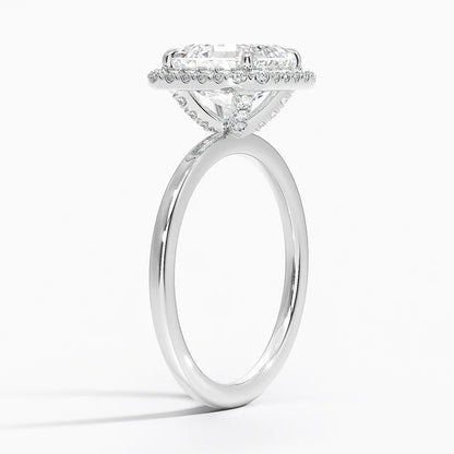 2.25 Karat Asscher Halo Tasarım Tektaş Laboratuvar Pırlanta Yüzük 18K-Ophelia - Bold Diamonds