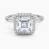 2.25 Karat Asscher Halo Tasarım Tektaş Laboratuvar Pırlanta Yüzük 18K-Ophelia - Bold Diamonds
