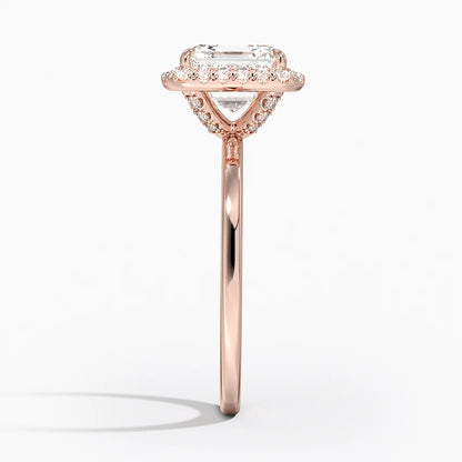 2.25 Karat Asscher Halo Tasarım Tektaş Laboratuvar Pırlanta Yüzük 18K-Ophelia - Bold Diamonds