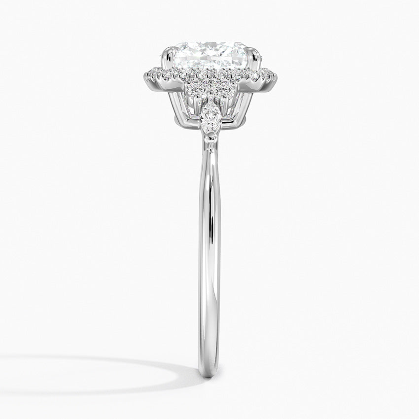 2.25 Karat Cushion Halo Tasarım Tektaş Laboratuvar Pırlanta Yüzük 18K -Amara - Bold Diamonds