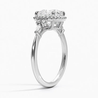 2.25 Karat Cushion Halo Tasarım Tektaş Laboratuvar Pırlanta Yüzük 18K -Amara - Bold Diamonds