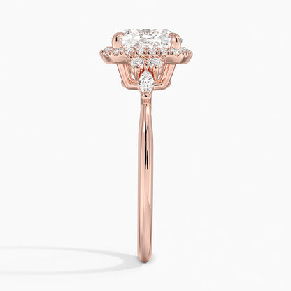2.25 Karat Cushion Halo Tasarım Tektaş Laboratuvar Pırlanta Yüzük 18K -Amara - Bold Diamonds