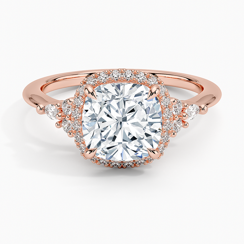 2.25 Karat Cushion Halo Tasarım Tektaş Laboratuvar Pırlanta Yüzük 18K -Amara - Bold Diamonds