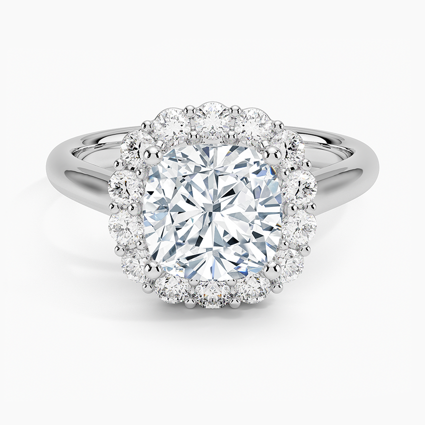 2.25 Karat Cushion Halo Tasarım Tektaş Laboratuvar Pırlanta Yüzük 18K -Illumina - Bold Diamonds