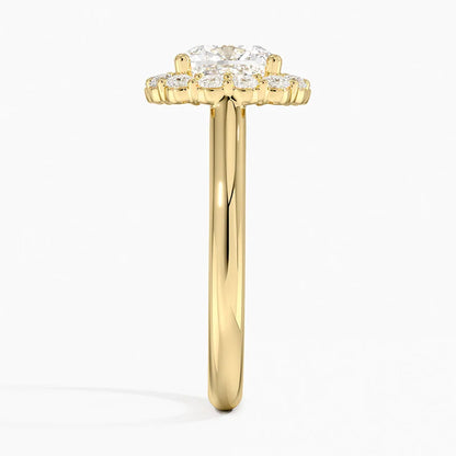 2.25 Karat Cushion Halo Tasarım Tektaş Laboratuvar Pırlanta Yüzük 18K -Illumina - Bold Diamonds