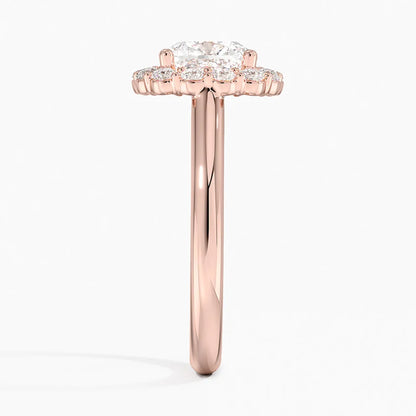 2.25 Karat Cushion Halo Tasarım Tektaş Laboratuvar Pırlanta Yüzük 18K -Illumina - Bold Diamonds