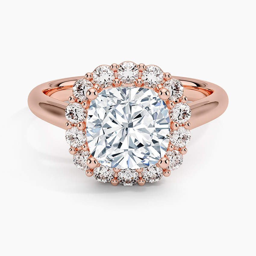 2.25 Karat Cushion Halo Tasarım Tektaş Laboratuvar Pırlanta Yüzük 18K -Illumina - Bold Diamonds