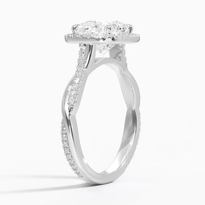 2.25 Karat Cushion Halo Tasarım Tektaş Laboratuvar Pırlanta Yüzük 18K -Magnara - Bold Diamonds