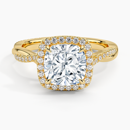 2.25 Karat Cushion Halo Tasarım Tektaş Laboratuvar Pırlanta Yüzük 18K -Magnara - Bold Diamonds