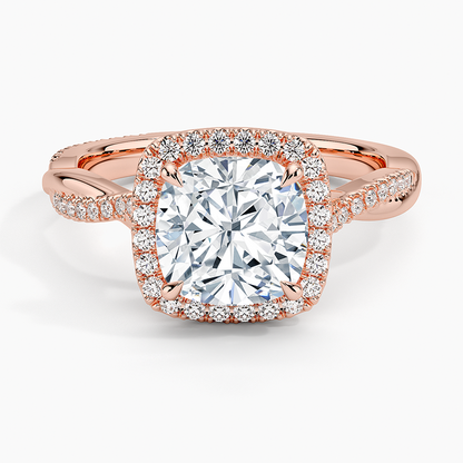 2.25 Karat Cushion Halo Tasarım Tektaş Laboratuvar Pırlanta Yüzük 18K -Magnara - Bold Diamonds