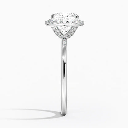 2.25 Karat Cushion Halo Tasarım Tektaş Laboratuvar Pırlanta Yüzük 18K -Ophelia - Bold Diamonds
