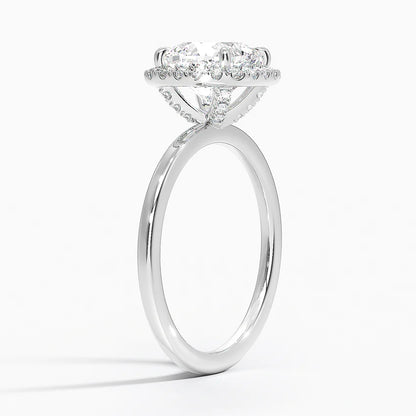 2.25 Karat Cushion Halo Tasarım Tektaş Laboratuvar Pırlanta Yüzük 18K -Ophelia - Bold Diamonds