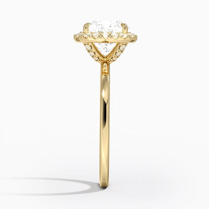 2.25 Karat Cushion Halo Tasarım Tektaş Laboratuvar Pırlanta Yüzük 18K -Ophelia - Bold Diamonds
