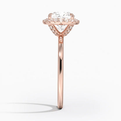 2.25 Karat Cushion Halo Tasarım Tektaş Laboratuvar Pırlanta Yüzük 18K -Ophelia - Bold Diamonds