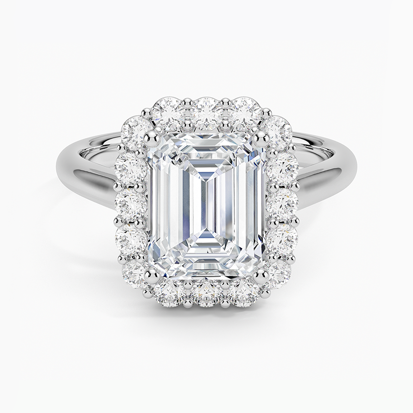 2.25 Karat Emerald Halo Tasarım Tektaş Laboratuvar Pırlanta Yüzük 18K -Illumina - Bold Diamonds