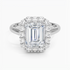 2.25 Karat Emerald Halo Tasarım Tektaş Laboratuvar Pırlanta Yüzük 18K -Illumina - Bold Diamonds
