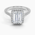 2,25 Karat Emerald Halo Tasarım Tektaş Laboratuvar Pırlanta Yüzük 18K - Lunara - Bold Diamonds