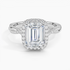 2.25 Karat Emerald Halo Tasarım Tektaş Laboratuvar Pırlanta Yüzük 18K -Magnara - Bold Diamonds