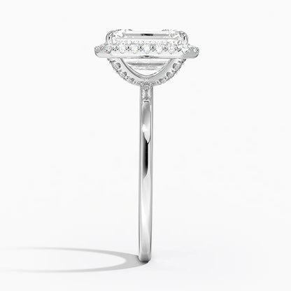 2.25 Karat Emerald Halo Tasarım Tektaş Laboratuvar Pırlanta Yüzük 18K - Ophelia - Bold Diamonds