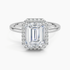 2.25 Karat Emerald Halo Tasarım Tektaş Laboratuvar Pırlanta Yüzük 18K - Ophelia - Bold Diamonds