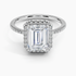 2.25 Karat Emerald Halo Tasarım Tektaş Laboratuvar Pırlanta Yüzük 18K -Valora - Bold Diamonds