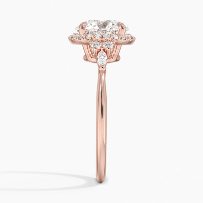 2.25 Karat Halo Tasarım Tektaş Laboratuvar Pırlanta Yüzük 18K -Amara - Bold Diamonds