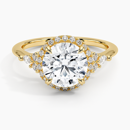 2.25 Karat Halo Tasarım Tektaş Laboratuvar Pırlanta Yüzük 18K -Amara - Bold Diamonds