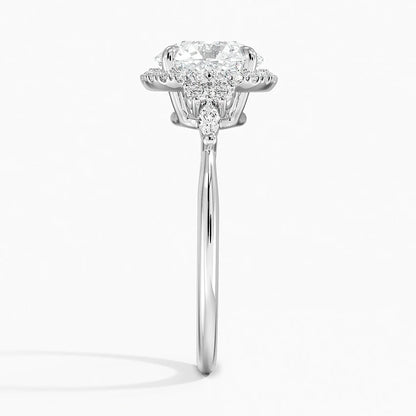 2.25 Karat Halo Tasarım Tektaş Laboratuvar Pırlanta Yüzük 18K -Amara - Bold Diamonds