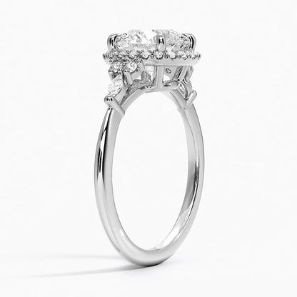 2.25 Karat Halo Tasarım Tektaş Laboratuvar Pırlanta Yüzük 18K -Amara - Bold Diamonds