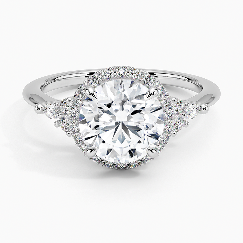 2.25 Karat Halo Tasarım Tektaş Laboratuvar Pırlanta Yüzük 18K -Amara - Bold Diamonds
