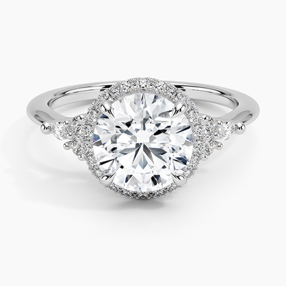 2.25 Karat Halo Tasarım Tektaş Laboratuvar Pırlanta Yüzük 18K -Amara - Bold Diamonds