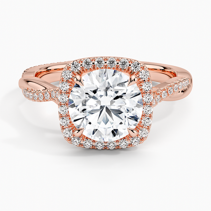 2.25 Karat Halo Tasarım Tektaş Laboratuvar Pırlanta Yüzük 18K -Diamora - Bold Diamonds