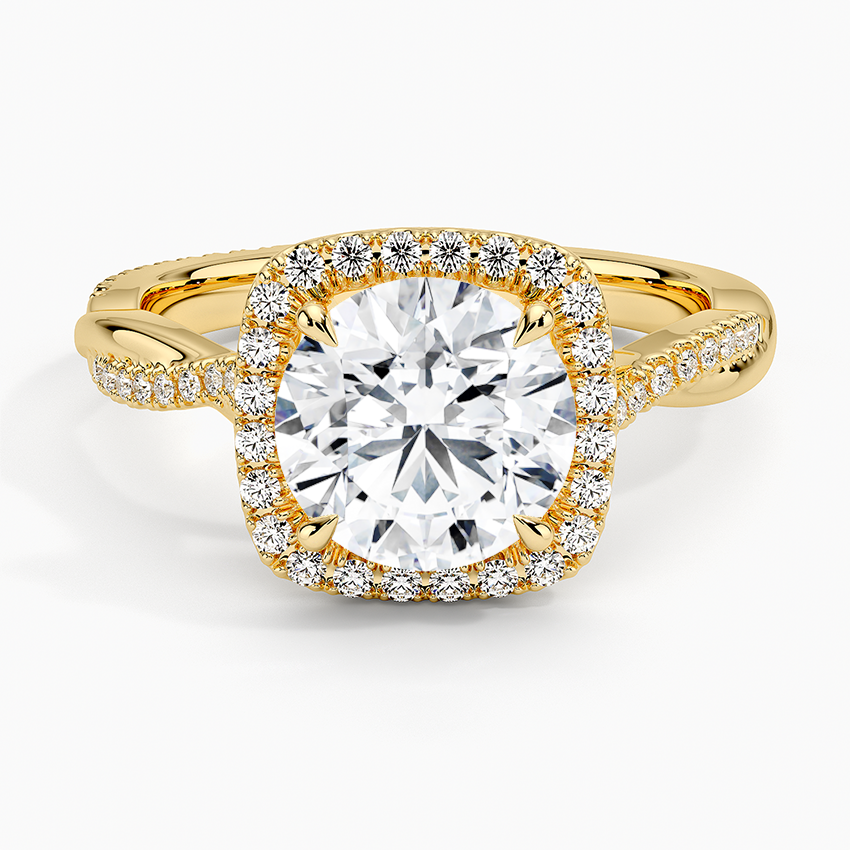 2.25 Karat Halo Tasarım Tektaş Laboratuvar Pırlanta Yüzük 18K -Diamora - Bold Diamonds