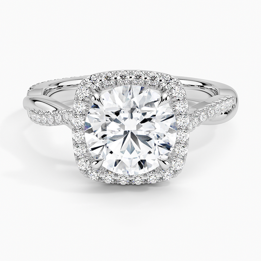 2.25 Karat Halo Tasarım Tektaş Laboratuvar Pırlanta Yüzük 18K -Diamora - Bold Diamonds