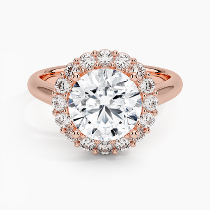 2.25 Karat Halo Tasarım Tektaş Laboratuvar Pırlanta Yüzük 18K -Illumina - Bold Diamonds