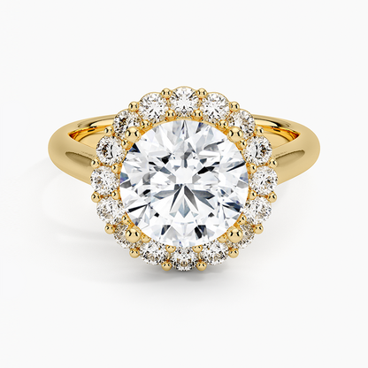2.25 Karat Halo Tasarım Tektaş Laboratuvar Pırlanta Yüzük 18K -Illumina - Bold Diamonds