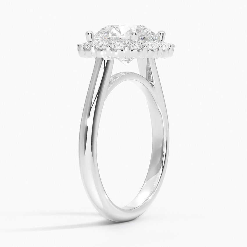 2.25 Karat Halo Tasarım Tektaş Laboratuvar Pırlanta Yüzük 18K -Illumina - Bold Diamonds
