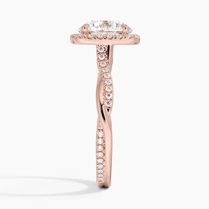 2.25 Karat Halo Tasarım Tektaş Laboratuvar Pırlanta Yüzük 18K -Magnara - Bold Diamonds