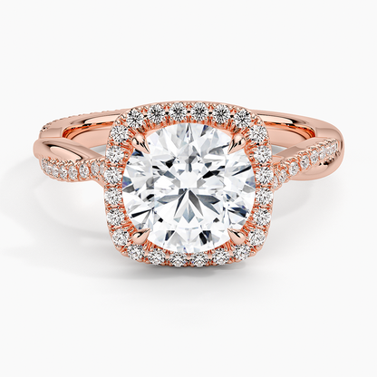 2.25 Karat Halo Tasarım Tektaş Laboratuvar Pırlanta Yüzük 18K -Magnara - Bold Diamonds