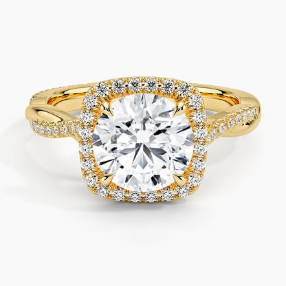 2.25 Karat Halo Tasarım Tektaş Laboratuvar Pırlanta Yüzük 18K -Magnara - Bold Diamonds