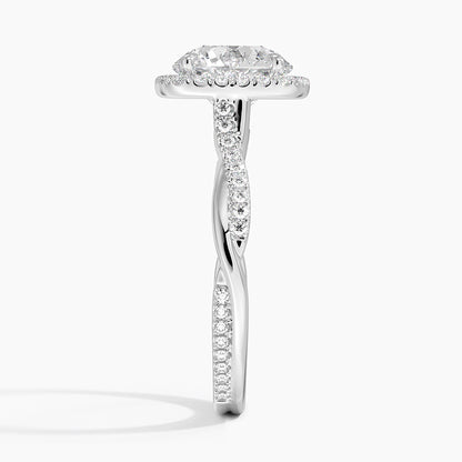 2.25 Karat Halo Tasarım Tektaş Laboratuvar Pırlanta Yüzük 18K -Magnara - Bold Diamonds