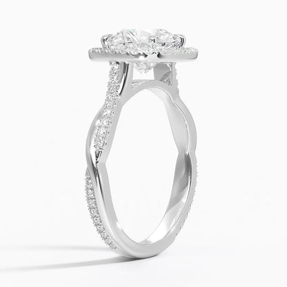 2.25 Karat Halo Tasarım Tektaş Laboratuvar Pırlanta Yüzük 18K -Magnara - Bold Diamonds