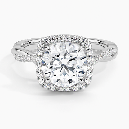 2.25 Karat Halo Tasarım Tektaş Laboratuvar Pırlanta Yüzük 18K -Magnara - Bold Diamonds