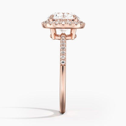 2.25 Karat Halo Tasarım Tektaş Laboratuvar Pırlanta Yüzük 18K -Valora - Bold Diamonds