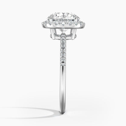 2.25 Karat Halo Tasarım Tektaş Laboratuvar Pırlanta Yüzük 18K -Valora - Bold Diamonds