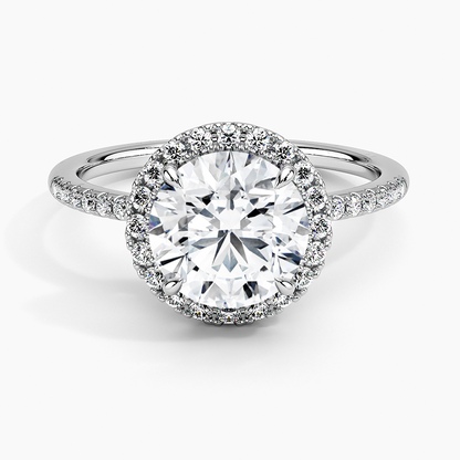 2.25 Karat Halo Tasarım Tektaş Laboratuvar Pırlanta Yüzük 18K -Valora - Bold Diamonds