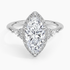 2.25 Karat Marquise Halo Tasarım Tektaş Laboratuvar Pırlanta Yüzük 18K -Amara - Bold Diamonds
