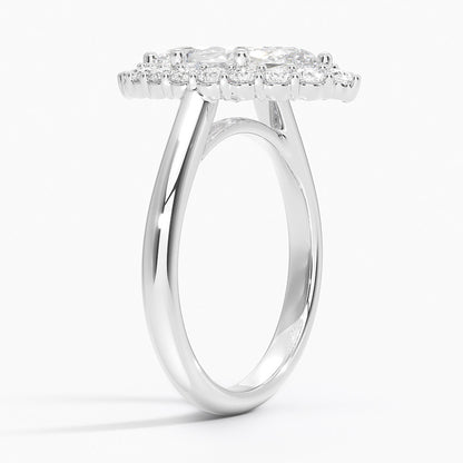 2.25 Karat Marquise Halo Tasarım Tektaş Laboratuvar Pırlanta Yüzük 18K -Illumina - Bold Diamonds